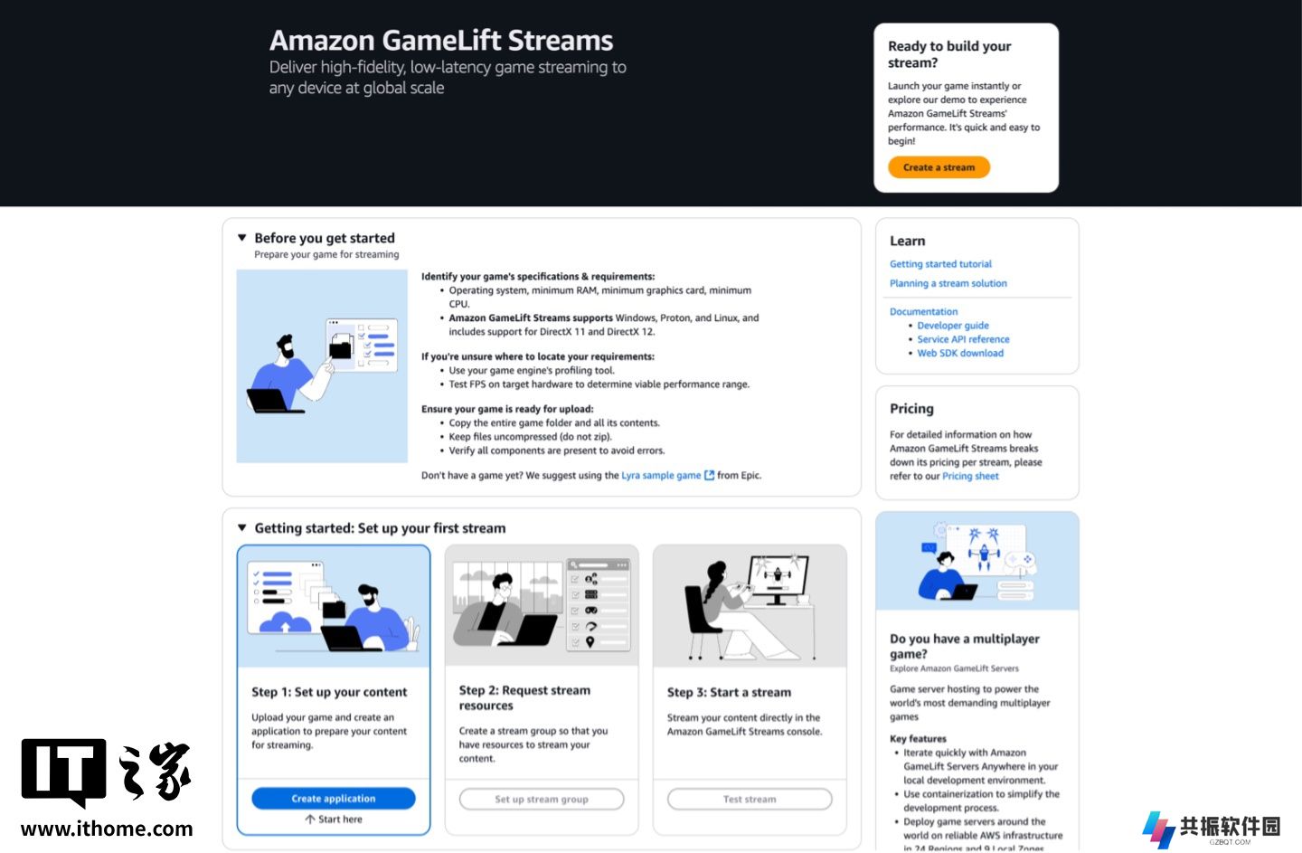 亚马逊 AWS 推出 GameLift Streams 云游戏部署方案：无需修改源码、一键“上云”